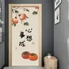 Pegatinas de puerta de dibujos animados, una hoja completa para renovar puertas viejas, adecuadas para habitaciones de estudiantes, baños, armarios y habitaciones; pegatinas decorativas autoadhesivas para decoración de habitaciones de moda