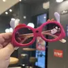 Gafas de sol infantiles con orejas de conejo móviles, gafas de sol de dibujos animados lindas, para niños y niñas, protección solar para fotos, gafas lindas de cachorro para bebé