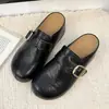 Zapatos de oficina de un paso para persona perezosa, suela gruesa, elevadores, medias pantuflas Birkenstock para mujer, nuevos arrivals verano 2026, zuecos para exteriores