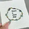 Pulseira Colorida com Contas de Gelo Picado, Estilo Novo, Única e de Alto Padrão, Versátil, Pulseira Longa com Franjas Empilhável de Nicho