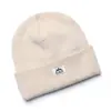 Gorro de Punto Cálido para Niños de Otoño e Invierno Venta al por Mayor Tela de Montaña Americana Etiqueta de Bebé Gorro Pulóver Sombrero Recto Resistente al Viento para Exteriores