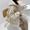 Abrigo de lana de cordero para mujer, nueva colección de invierno 2026, estilo coreano, corte holgado, moderno, engrosado, top estilo ropa de trabajo