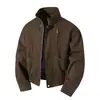 Chaqueta de trabajo retro americana con cuello alto para hombre 2026, nueva moda de primavera y otoño, abrigo casual versátil holgado