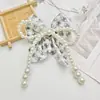 Renda Pérola Xadrez Cauda de Andorinha Laço Acessórios de Cabelo Grampo de Cabelo DIY Roupas Bolsa Capa de Celular Acessórios de Joias DIY
