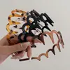 Diadema de Resina con Forma de Ola para Lavado Facial Estilo Coreano para Mujer, Pinza para el Cabello Antideslizante con Dientes para Presión Alta en la Corona