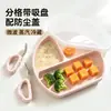 Plato para bebé, charola para comida de bebé, plato dividido de silicona tipo ventosa para autoalimentación, vajilla infantil, plato anticaídas