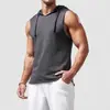 Chaleco con capucha deportivo para hombre, Sudadera de verano, Chaleco de baloncesto, Top fino sin mangas, Camiseta interior de talla grande