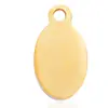 Colar Pulseira Joia Pingente Tag Oval Pequeno de Aço Inoxidável Peça Final de Tag DIY Acessórios de Joia DIY