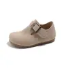 Zapatos Birkenstock para Niños 2026 Nueva Colección Primavera y Otoño Zapatos de Piel para Niñas Mocasines Versátiles Zapatos de Suela Suave para Niñas Zapatos Planos de Primavera