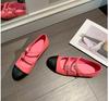 Novos Sapatos Femininos Estilo Primavera Bico Redondo Retro Estilo Francês Planos Baixos Mary Jane, Sapatos Femininos de Couro Genuíno Salto Baixo
