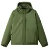 Chaqueta de plumón de algodón engrosada para hombre, con capucha desmontable, para el invierno 2026, moderna y versátil, color liso, simple para hombres jóvenes y de mediana edad