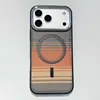 Capa Magnética para Celular com Textura de Kevlar Semelhante à Pele Adequada para Apple 17Promax Pôr do Sol e Nascer da Lua 16 Sensação de Alto Padrão 15/11