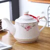 Tetera de Cerámica Olla Individual Gran Capacidad Hogareña Hueso de China 1-2 Litros Para Hacer Té Resistente a Altas Temperaturas Hervidor de Agua Fría con Filtro Envío Gratis
