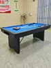 Mesa de Billar para Uso Doméstico, Plegable, Estilo Americano y Chino, Mesa Estándar de Bola Ocho Negra, Se Puede Convertir a Mesa de Ping Pong, Patas de Hierro, Nivel Ajustable, para Adultos