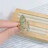 Diseño único con un ambiente dulce y fresco, anillo de esmalte de rosa de moda y exquisito para mujer, estilo minimalista con un toque de alta gama, adecuado para apilar en el dedo índice