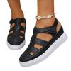 Sandalias Casuales Huecas para Ropa Exterior de Mujer 2024 Verano Nuevo Versátil Plataforma Delgada Suela Gruesa Altura Interior Aumentando Zapatos de Mujer