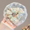 Versión Coreana Lindo Crema Dulce Niña Liga para el Cabello, Scrunchie de Lazo Estilo Mori, Cuerda para el Cabello de Cola de Caballo Sobredimensionada de Alta Gama