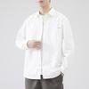 Camisa de manga larga estilo japonés retro sencilla para hombre, otoño 2024, moderna, holgada, informal, de algodón puro, cómoda y práctica.