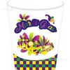 Mm044 Fiesta de Máscaras de Mardi Gras Fiesta Festival Fiesta Pancarta para 8 Personas Juego de 4 Piezas Plato de Papel Vaso de Papel