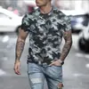Nova camiseta unissex de gola redonda com estampa 3D 2025, top casual respirável de manga curta