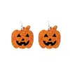 Europa y Estados Unidos aretes transfronterizos de Halloween de aleación divertidos de fantasma, calabaza, araña, joyería al por mayor de calavera rosa