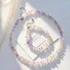 Conjunto de Pulsera y Collar de Amatrina Natural de Alta Calidad