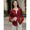 Camisa redonda de lino estilo francés instantáneamente elegante para mujer, nueva colección otoño 2026, silueta holgada, top de alta gama