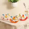 Adorno de Caballo Mecedora de Cerámica que Simboliza Riqueza y Buena Suerte, un Juguete de Escritorio para Aliviar el Estrés, Pequeña Decoración Curativa de Regalo
