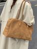 Bolso Retro de Ante de Alta Gama para Mujer 2025 Nueva Moda Bolso de Hombro Único Bolso de Axila Bolso de Mensajero Bolso Boston