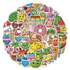 50 Pegatinas Casuales de Verano con Graffiti para Maletas, Pegatinas Decorativas Impermeables, Pegatinas Frescas de Verano para Exteriores