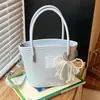 Bolsa Cruzada 2026 Nueva Niche Bolso Tejido Tipo Cesta Moda para Mujer Bolso de Hombro Cruzado Simple
