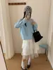 Suéter pullover de punto de alta gama estilo coreano con cuello redondo, nuevo modelo otoño e invierno 2026, corte holgado, adelgazante, top de punto ligero para mujer
