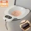 Bacia de banho de assento para hemorroidas de temperatura constante com fundo raso ampliado para homens e mulheres, adequada para partes íntimas, aquecimento sem agachar, bacia para banho de ervas ginecológicas