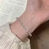 Anel Manta Rose Super Flash Bola de Zircônia Corda Elástica Anel de Pérola Feminino Suave e Versátil Moda Anel de Luxo Leve Joia de Mão
