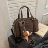 Bolsa de Bowling Fosca Retro de Alta Qualidade Bolsa Transversal para Mulheres 2025 Nova Grande Capacidade Moda Transfronteiriça Bolsa de Ombro