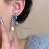 ¡Super destello de cristal! Pendientes de alas de mariposa de súper hada, diseño de nicho, pendientes de lujo ligeros de alta gama para mujer