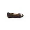 Primer Encuentro Temporada Zapatos Planos de Ballet Estrella Reductor de Edad Punta Redonda Corte Bajo Moño Terciopelo Tacón Bajo Zapatos de Una Sola Pieza Mujer