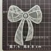 48 Pegatinas de Tela de Encaje Individuales Parches de Organza Bordados por Computadora Adorno para Cabeza Vestido de Boda Decoración de Muebles Textil para el Hogar