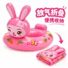 Anillo inflable de natación de PVC para niños, anillo de natación de dibujos animados de conejo rosa, asiento de natación para bebé, anillo para piscina, juego en el agua, juguete acuático