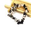 Cristal Natural Grava Colorida Irregular DIY Hecho a Mano Elástico Pulsera de Cuentas Cadena Simple para Mujer
