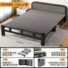 Cama plegable para cama individual, cama simple para dormitorio de adulto en casa, cama dura para habitación de alquiler, cama de hierro portátil, cama de acompañante, cama extra