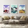 Pintura Decorativa Artística de Paisaje de Venta Caliente Transfronteriza para Sala de Estar, Núcleo de Pintura en Aerosol Artística Exclusiva de Comercio Exterior, Pintura sin Marco para Dropshipping de Temu