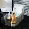 [Fabricante Original] Caja Transparente de Almacenamiento para Cosméticos de Mascotas Organizador de Caja con Compartimentos para Maquillaje de Escritorio y Mascarillas de Cuidado de la Piel