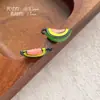 Acessórios Pingente de Cogumelo Colorido Estéreo Pinha Fruta Liga Acessórios para Pingente DIY Acessórios de Gotejamento de Óleo Pulseira Joias Contas