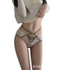 Braguitas Triángulo de Encaje con Tiras Cruzadas Huecas Estilo Abstinencia Provocativas Deseo Puro para Chica Sexy