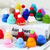 Directo de fábrica sombrero de lana tejido coreano accesorios decorativos de pompón de lana hechos a mano mini sombrero de Navidad al por mayor