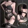 Lingerie Sexy com Alças de Renda, Camisola Sedutora, Body Quente com Abertura na Virilha, Roupa de Dormir Feminina, Uniforme Transparente