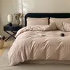 Conjunto de Quatro Peças Jacquard de Algodão Puro Tecido Grosso de Grau A com 60 Fios, Conjunto de Três Peças de Luxo de Algodão Puro para Cama: Capa de Edredom, Lençol de Cima e Lençol de Baixo
