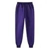 Pantalones largos casuales para hombre de comercio exterior Amazon Wish transfronterizos, forrados de polar, engrosados, de color liso, pantalones de chándal, pantalones deportivos, forrados de polar para abrigar