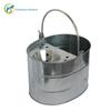 Fornecimento Transfronteiriço Estilo Europeu Ferro Galvanizado Cor Original Balde para Mop de Chão Limpeza Doméstica Balde para Lavar Chão Balde de Limpeza